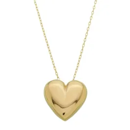 COLAR CORAÇÃO ANITA 45CM BANHADO A OURO