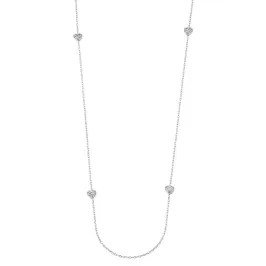 COLAR LONGO COM CORAÇÕES - RÓDIO BRANCO