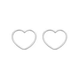 BRINCO CORAÇÃO GRANDE VAZADO BANHADO A RÓDIO