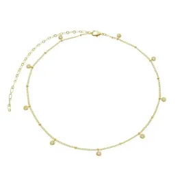 COLAR CHOKER PONTOS DE LUZ ELISA BANHADO A OURO