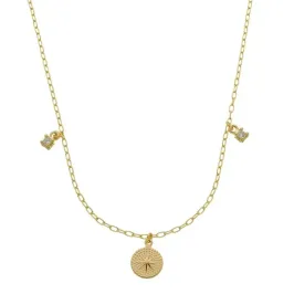 COLAR ESTRELA DO CAMINHO 45 CM BANHADO A OURO