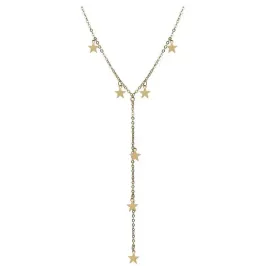 COLAR GRAVATA DE ESTRELAS 45 CM - OURO