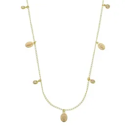 COLAR NOSSA SENHORA DAS GRAÇAS 45 CM BANHADO A OURO