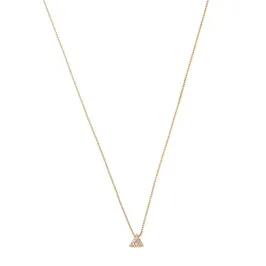 COLAR TRIANGULO PEQUENO CRAVEJADO BANHADO A OURO