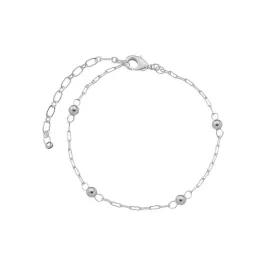 PULSEIRA DE BOLINHAS PEQUENA BANHADA A RÓDIO BRANCO