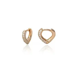 BRINCO ARGOLA DE CORAÇÃO CRAVEJADO - PEQUENO