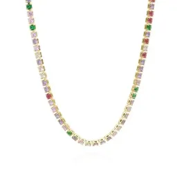 COLAR CHOKER RIVIERA COLORIDA - OURO