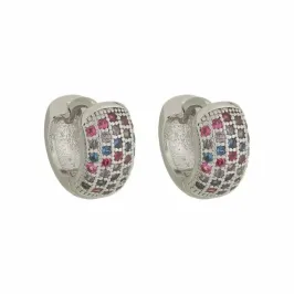 BRINCO ARGOLA COLORIDA FERNANDA PEQ - BANHADO Á RODIO