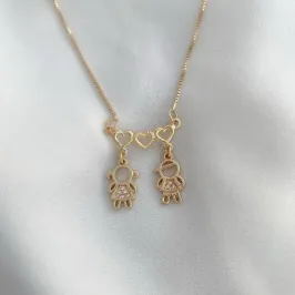 COLAR 2 FILHOS COM ZIRCONIAS - PARIS