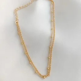 PULSEIRA DUPLA BOLINHAS E CORRENTE - MILÃO