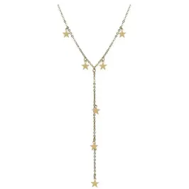 COLAR GRAVATA DE ESTRELAS 45 CM - OURO