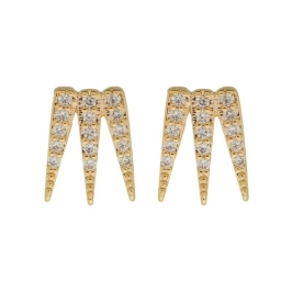 BRINCO GARRAS CRAVEJADO  - BANHADO Á OURO