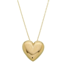 COLAR CORAÇÃO ANITA 45CM BANHADO A OURO