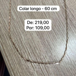 COLAR MALHA GUTTY 70 CM  - OURO