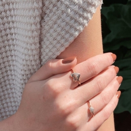 ANEL CORAÇÃO LISO - JARDIM SECRETO