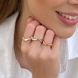 ANEL EM S MINIMALISTA LISO - JARDIM SECRETO