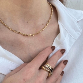 ANEL EM S MINIMALISTA LISO - JARDIM SECRETO