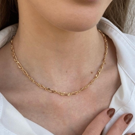 COLAR CHOCKER DE ELOS ENTORTADINHO - JARDIM SECRETO