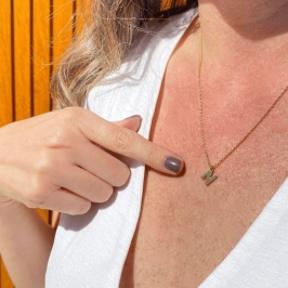 COLAR DE LETRA LISA CHOKER 40CM