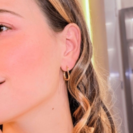 BRINCO ARGOLA ONDULADA LISA - AURA