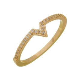 ANEL VICTORIA CRAVEJADO BANHADO A OURO  - 17