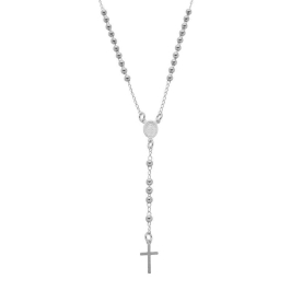 COLAR DE TERÇO 45 CM BANHADO A RODIO