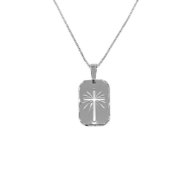 CORRENTE MASCULINO CRUZ FRISADA 60CM