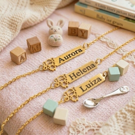 PULSEIRA NOME INFANTIL MENINA - PERSONALIZADO