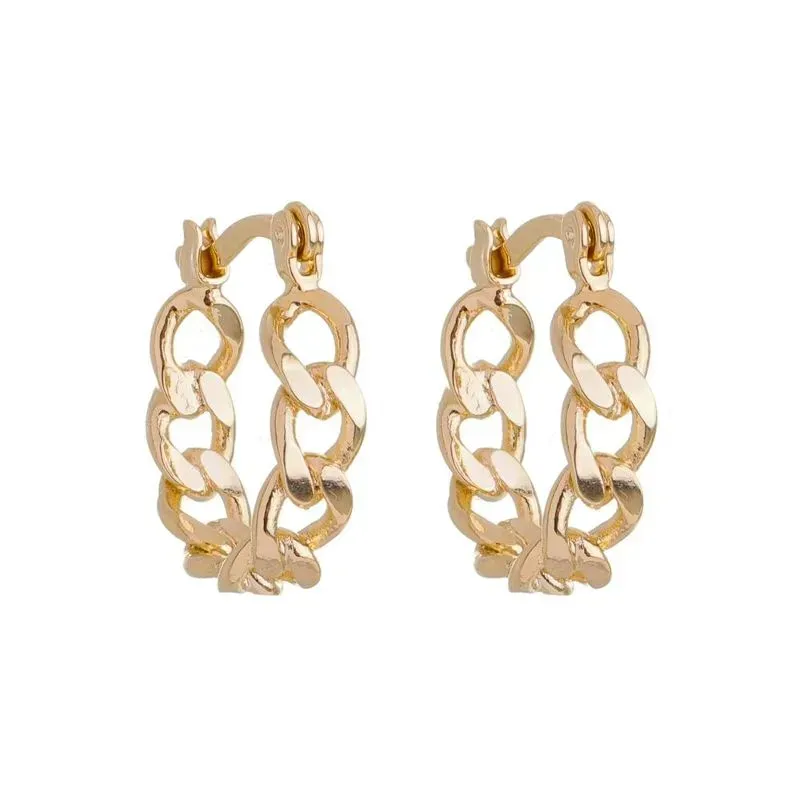 BRINCO ARGOLA CORRENTE BANHADA A OURO