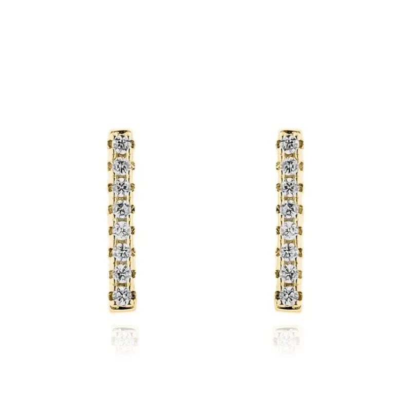 BRINCO RETO CRAVEJADO - OURO