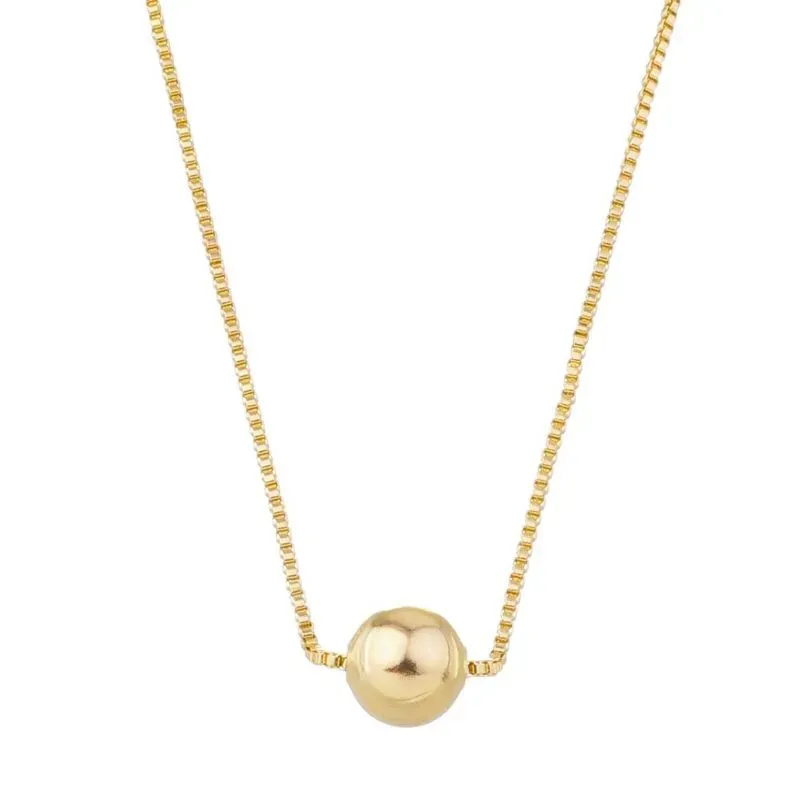 COLAR BOLA PEQUENA BANHADO A OURO