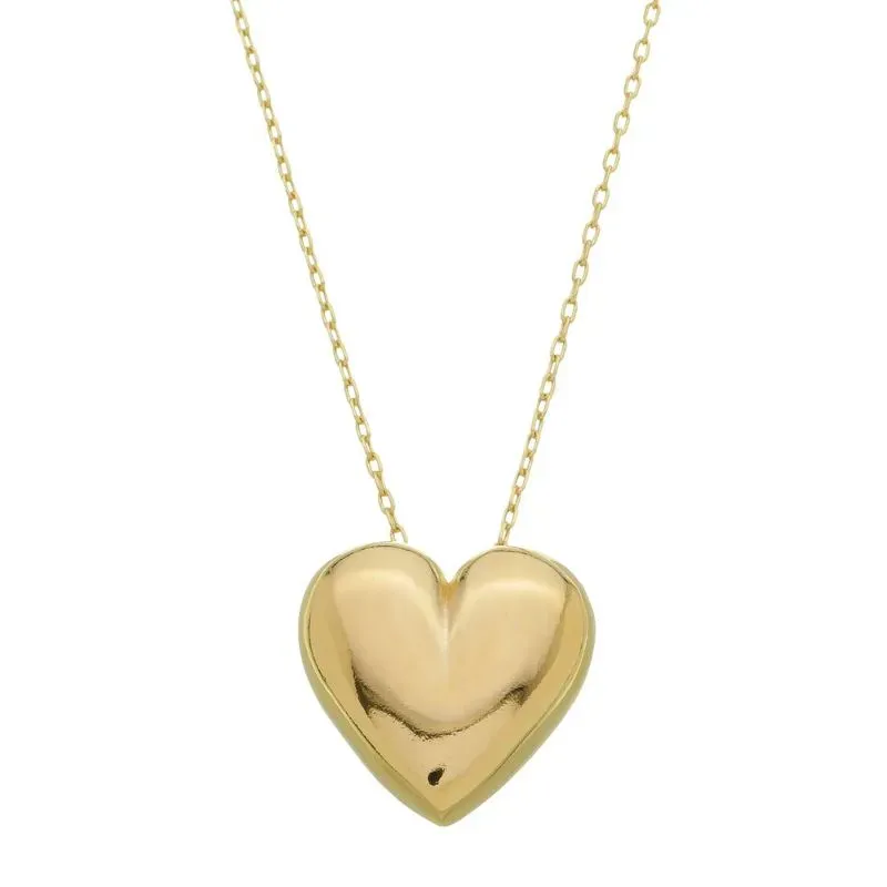 COLAR CORAÇÃO ANITA 45CM BANHADO A OURO