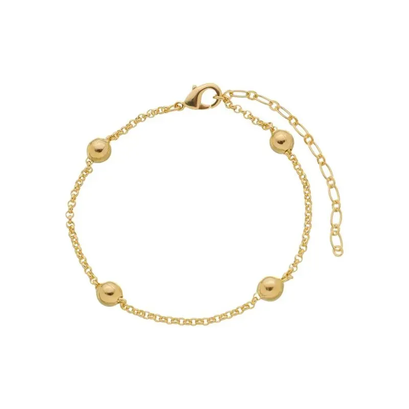 PULSEIRA BOLINHAS ALICE  BANHADA A OURO