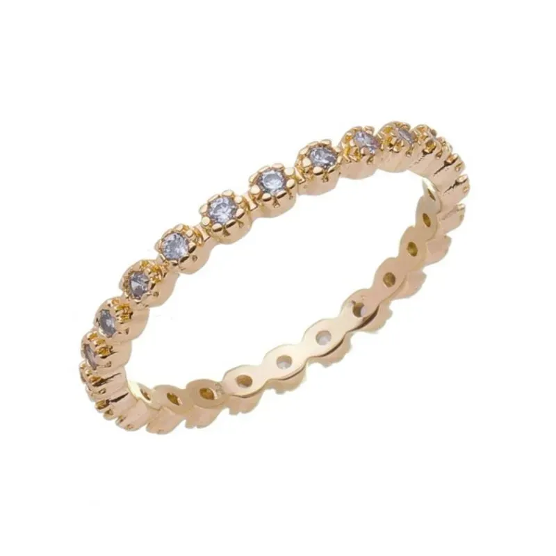ANEL FLORZINHAS COM ZIRCONIA BANHADO