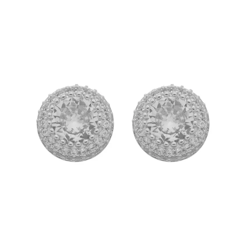 BRINCO PONTO DE LUZ COM BASE CRAVEJADA BANHADO A RÓDIO