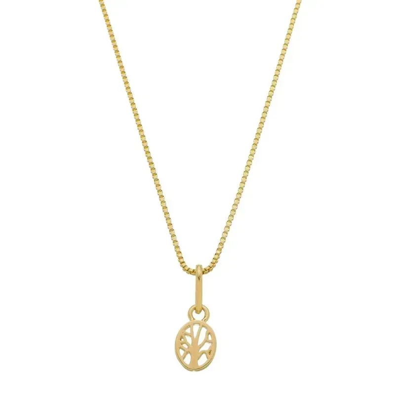 COLAR ARVORE DA VIDA 45 CM BANHADO A OURO