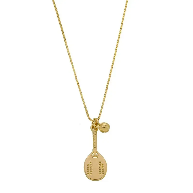 COLAR BEACH TENNIS 45CM BANHADO A OURO