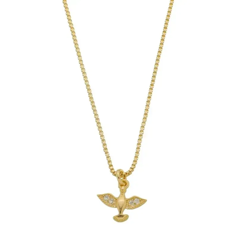 COLAR ESPIRITO SANTO KEILA 45CM BANHADO A OURO