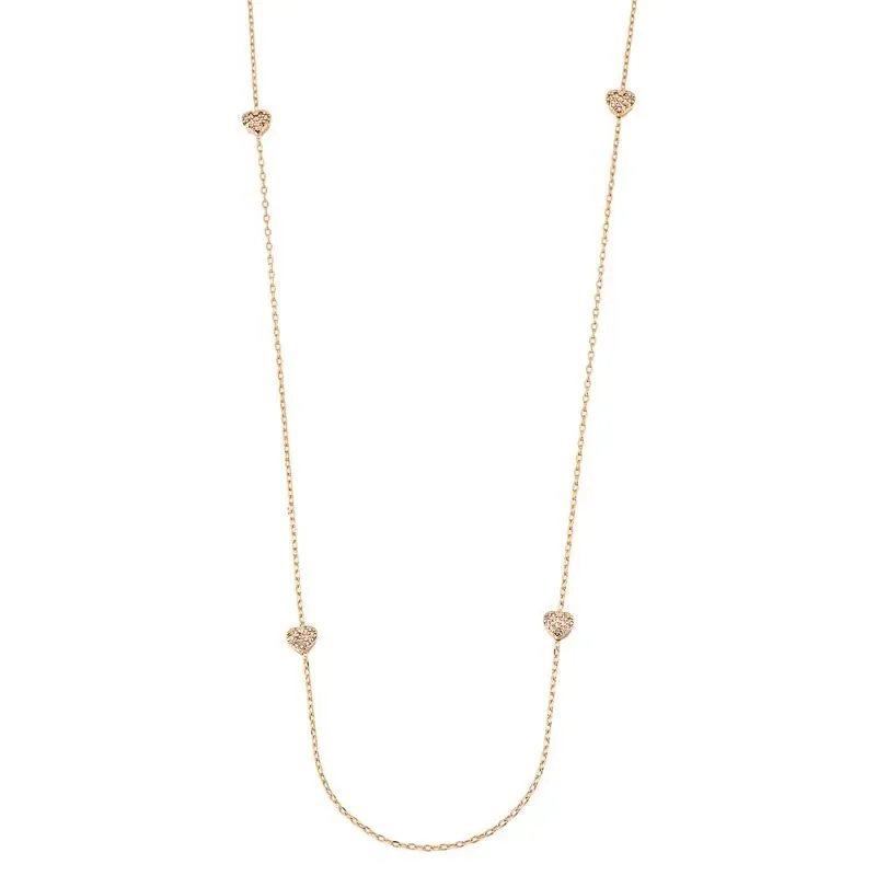 COLAR LONGO COM CORAÇÕES - OURO