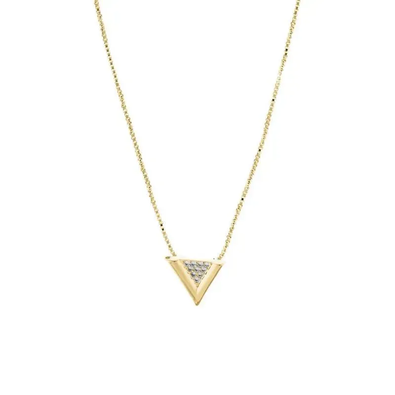 COLAR TRIANGULO CRAVEJADO - OURO