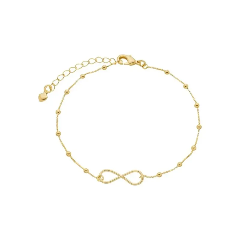 PULSEIRA INFINITO SILVA  BANHADA A OURO