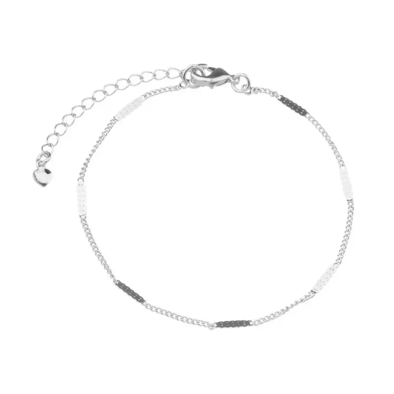 PULSEIRA MALHA INTERCALADA BANHADA A RÓDIO BRANCO