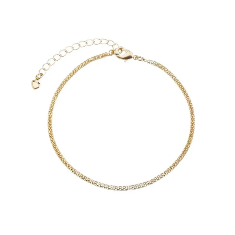 PULSEIRA MALHA VAZADA BANHADA A OURO