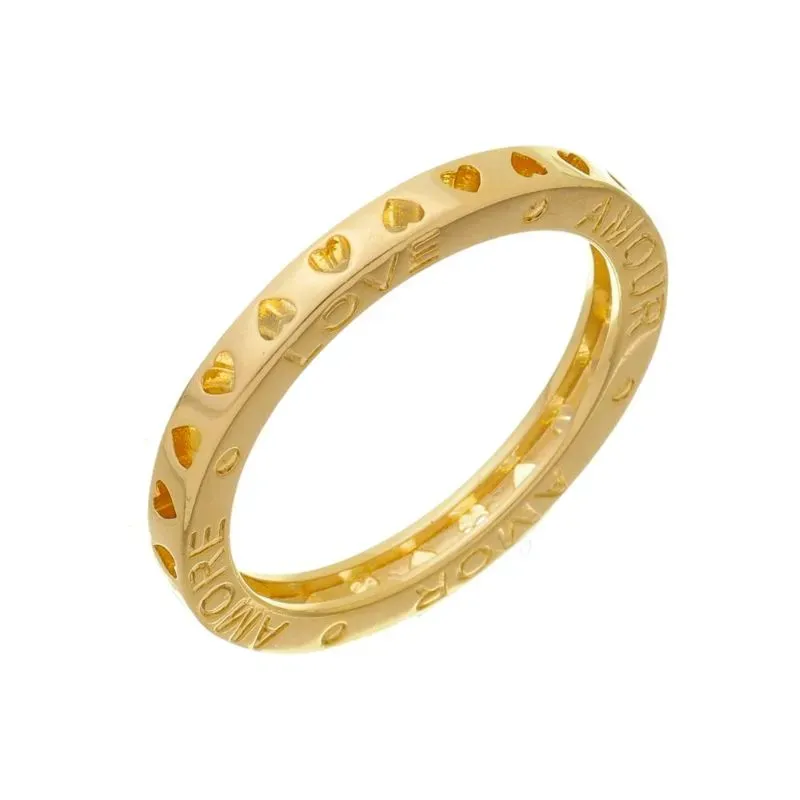 ANEL AMOUR BANHADO A OURO - 14