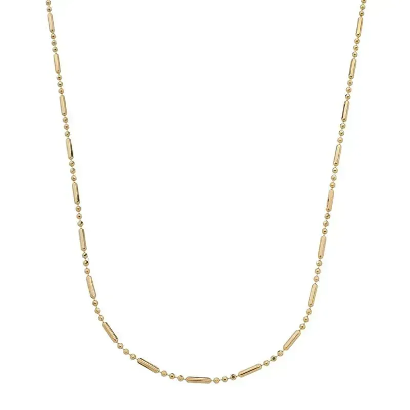 COLAR BOLINHAS E PALITO LONGO 70 CM BANHADO A OURO