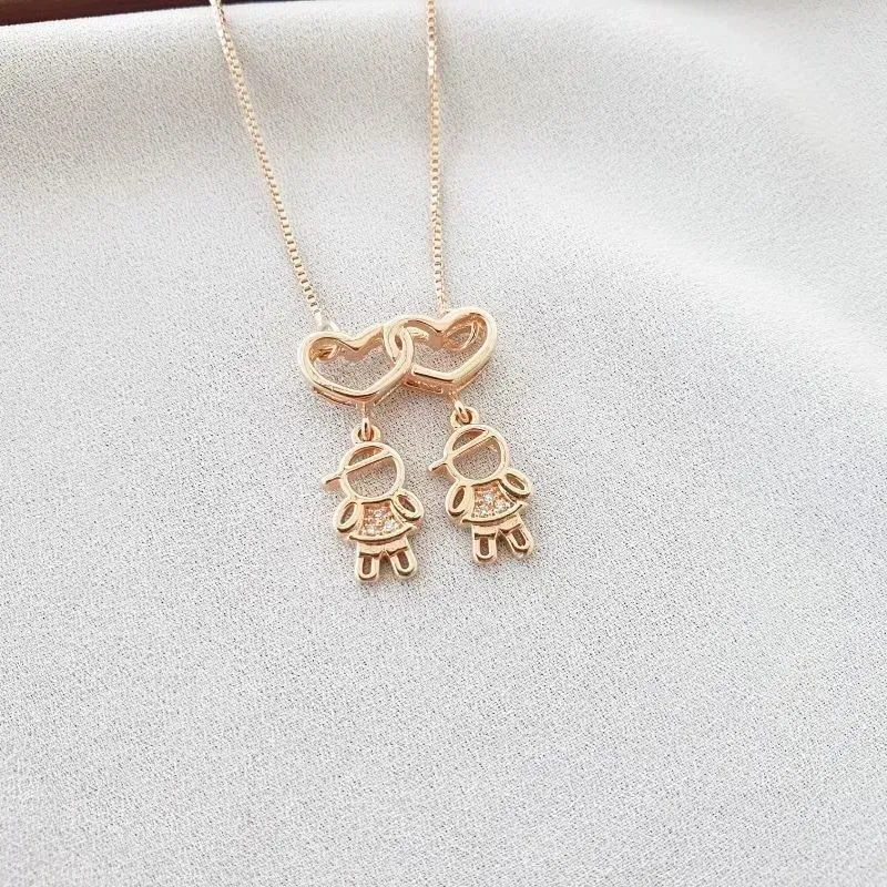 COLAR DE FILHOS MENINOS CRAVEJADO PEQ - MÃE