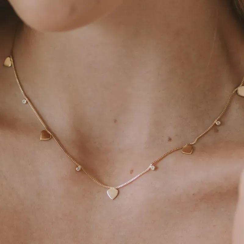 COLAR CHOKER CORAÇÃO  - SARA