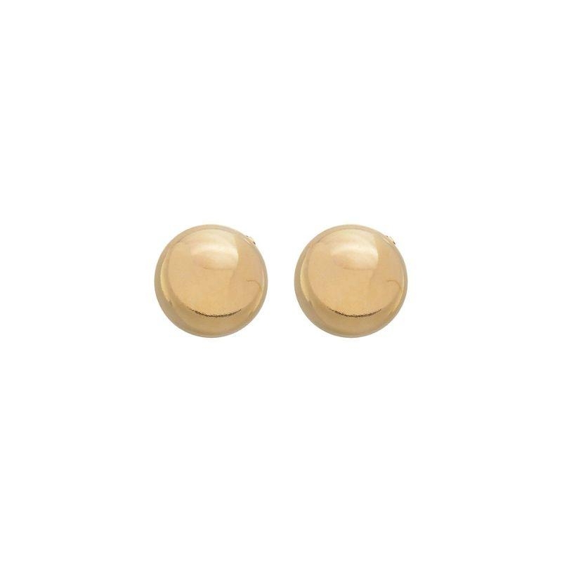 BRINCO ESFERA BOTÃO BANHADO A OURO