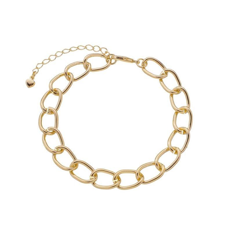 PULSEIRA ELOS GRANDE BANHADA A OURO