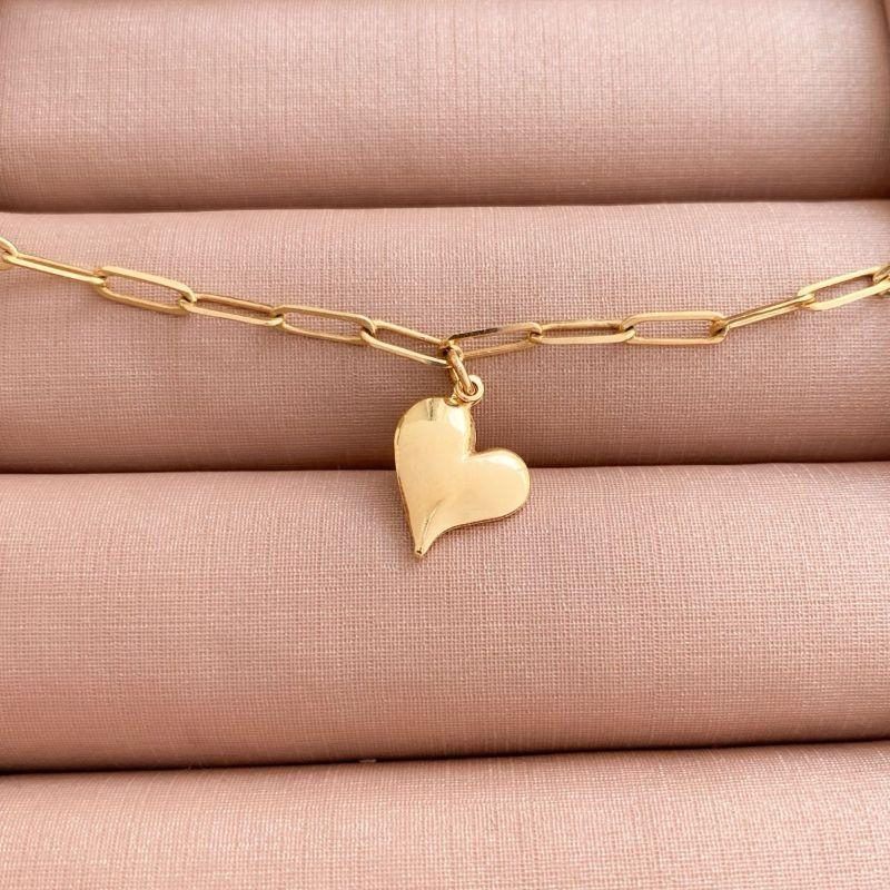 PULSEIRA CORAÇÃO ESTICADINHO DUPLO LISO 45CM